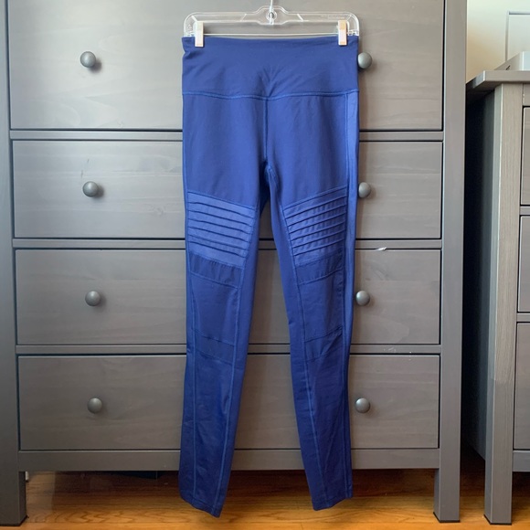 Victoria's Secret Pants - VS Sport high waist moto leggings blue Sz M (b34)